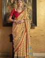 Aztec Yellow Ikat Patola Saree