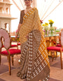 Turmeric Yellow Silk Ikkat Patola Saree