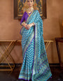 Timeless Blue Ikat Patola Saree