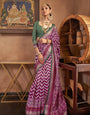 Elegant Purple Ikat Patola Saree