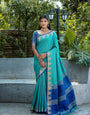 Blue Zari Woven Banarasi Raw Silk Saree