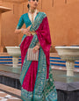 Rani Pink Handwoven Patola Silk Saree
