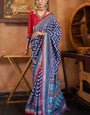 Regal Blue Ikat Patola Saree