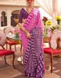 Magenta Silk Ikkat Patola