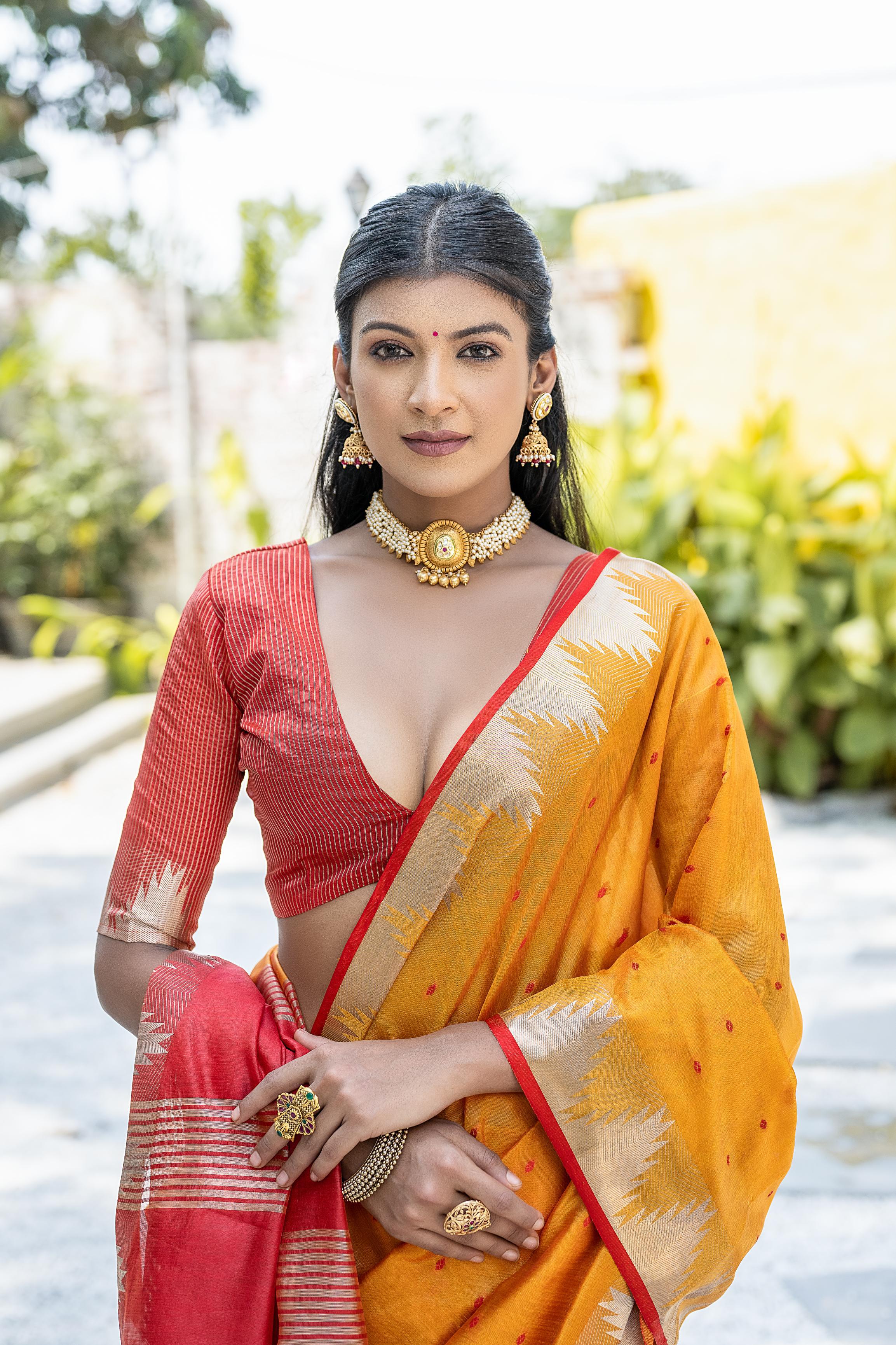 Yellow Zari Woven Banarasi Raw Silk Saree