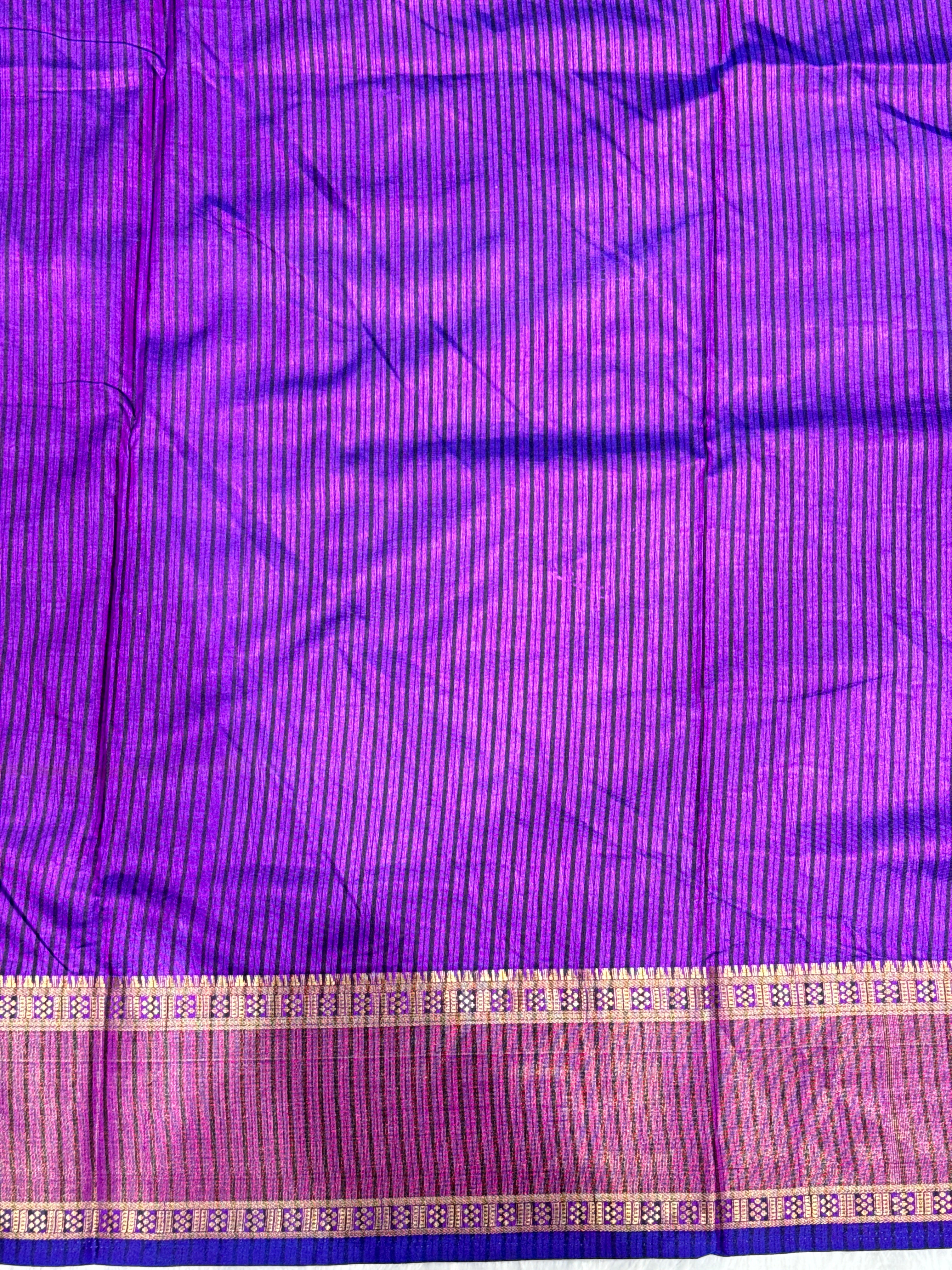 Blue & Magenta Patola Silk Saree