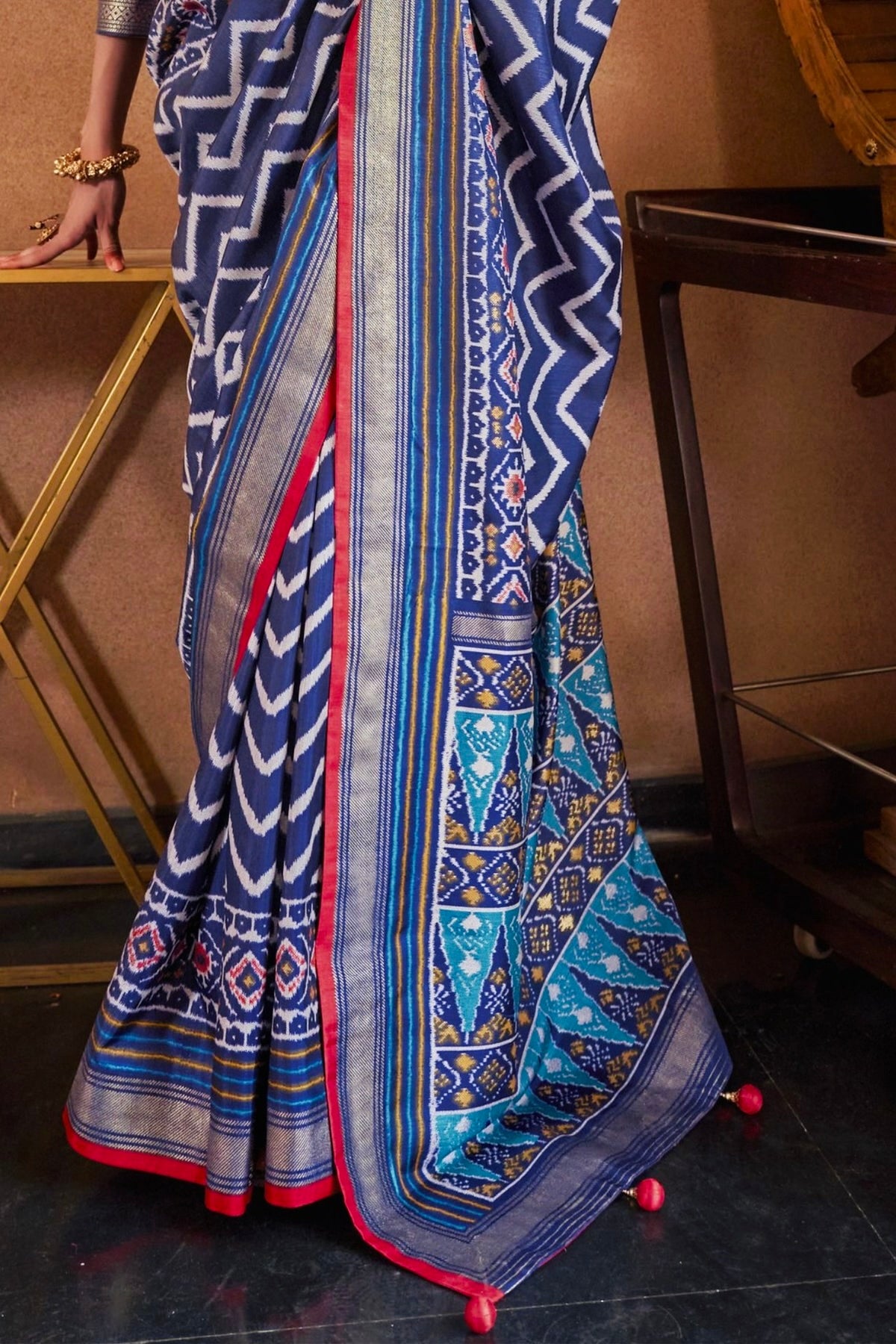 Regal Blue Ikat Patola Saree